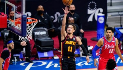 朝着库里的方向进发！面对特雷·杨76人束手无策